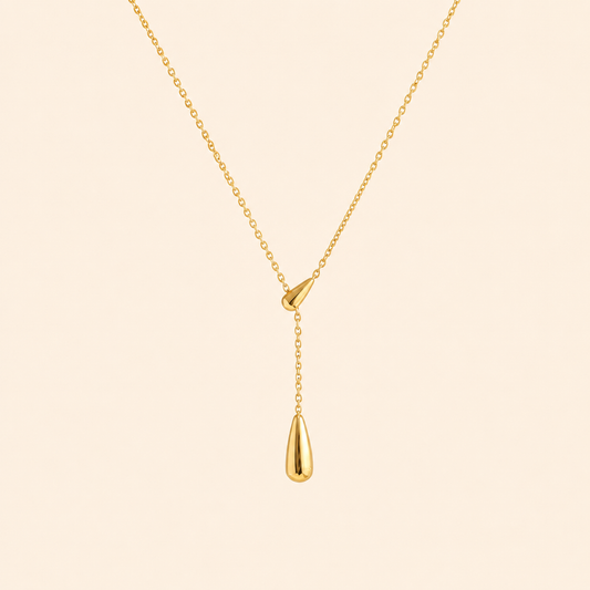 Isla Water Droplet Gold Necklace