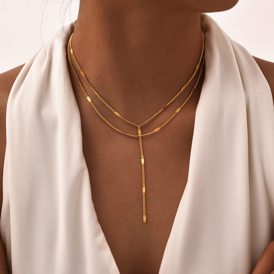 Aaliya Layered "Y" Necklace