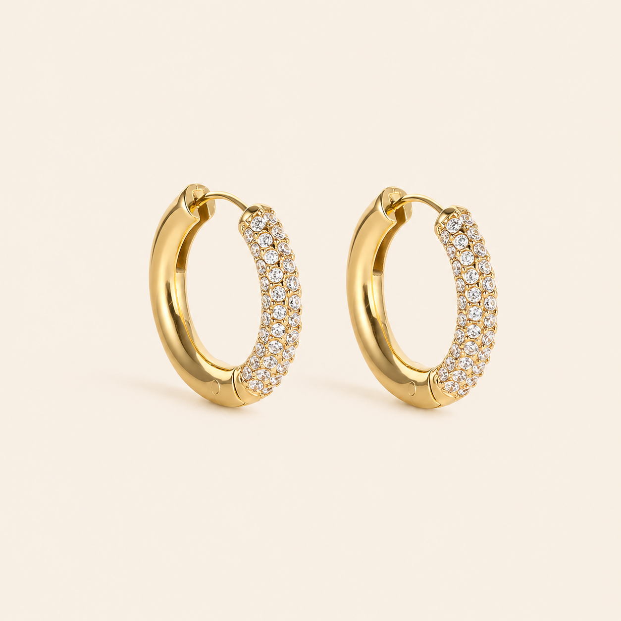 Gold Bloom Hoop Earrings