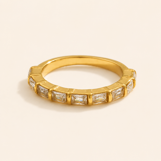 Daisy Gold Zircon Ring