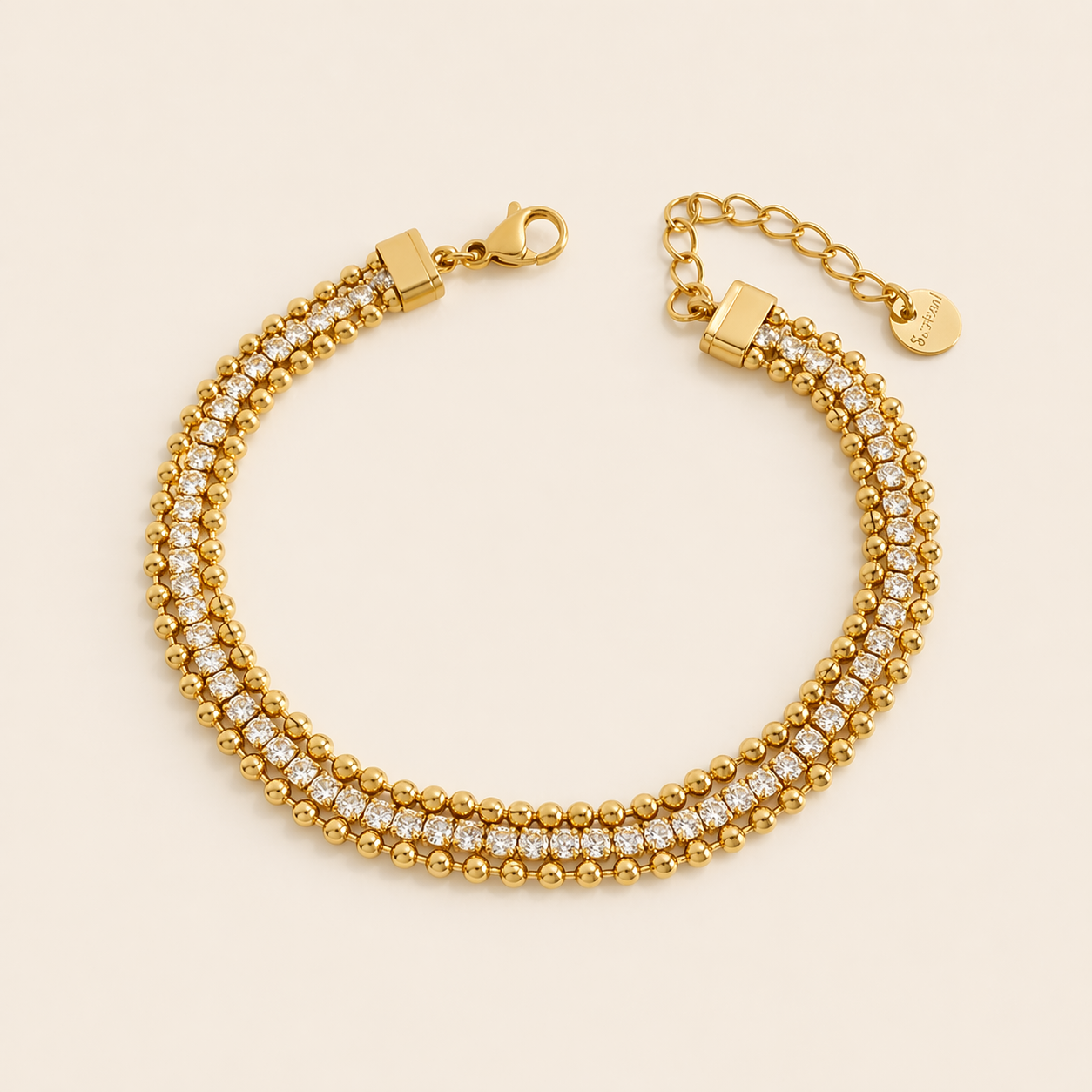 Dina 3 layer Zircon Bracelet
