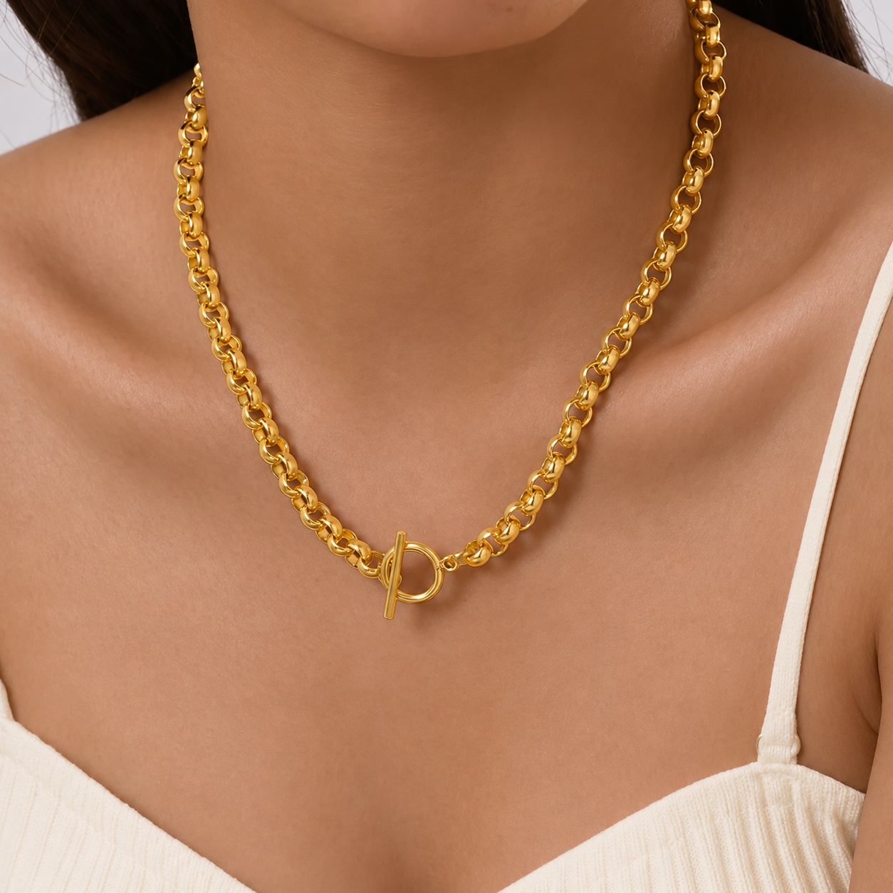 Roxy Chunky Gold Necklace