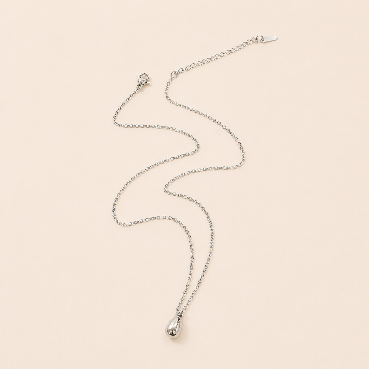 Dew Drop Silver Necklace