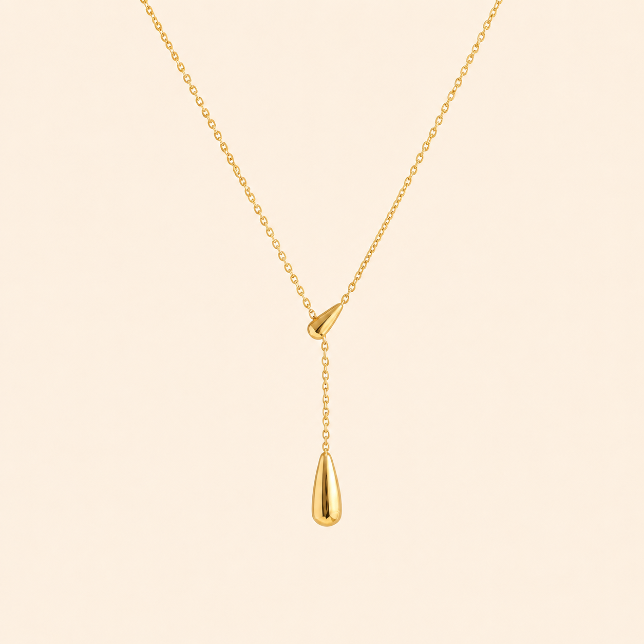 Isla Water Droplet Gold Necklace