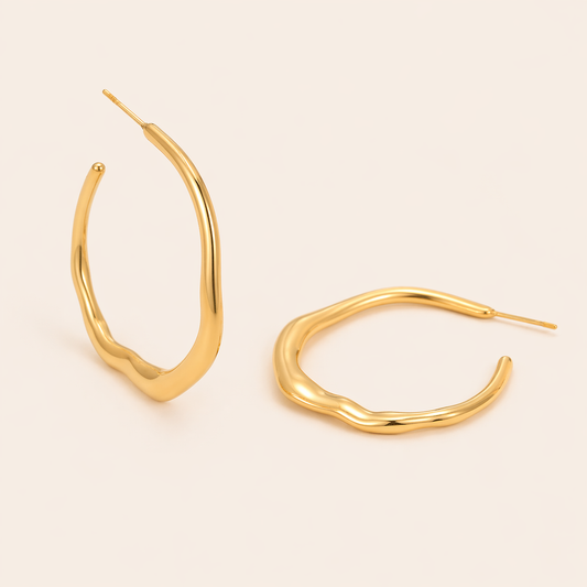 Ripple Hoop Earrings
