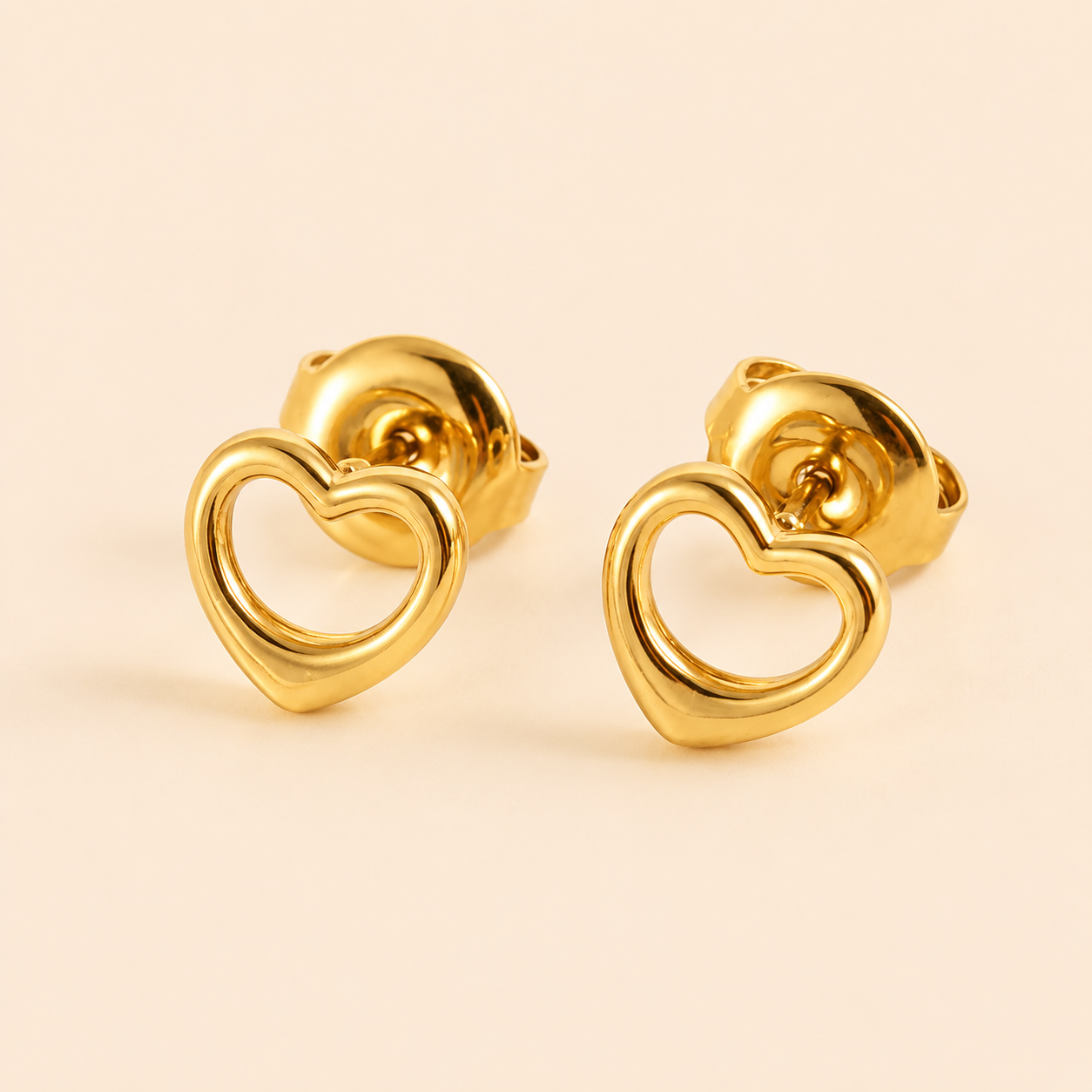 Dainty Heart Stud Earrings