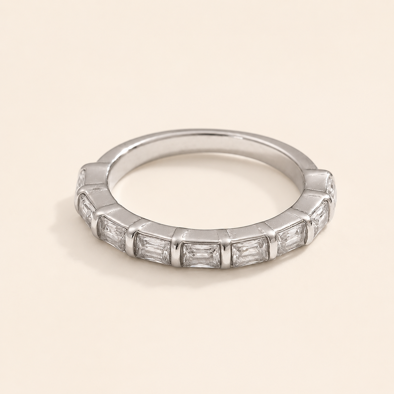 Daisy Silver Zircon ring