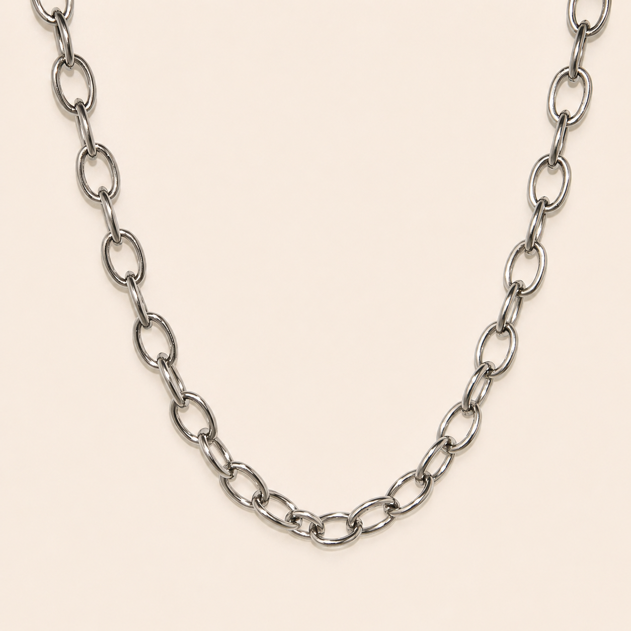 Chloe Silver Chunky Chain Necklace