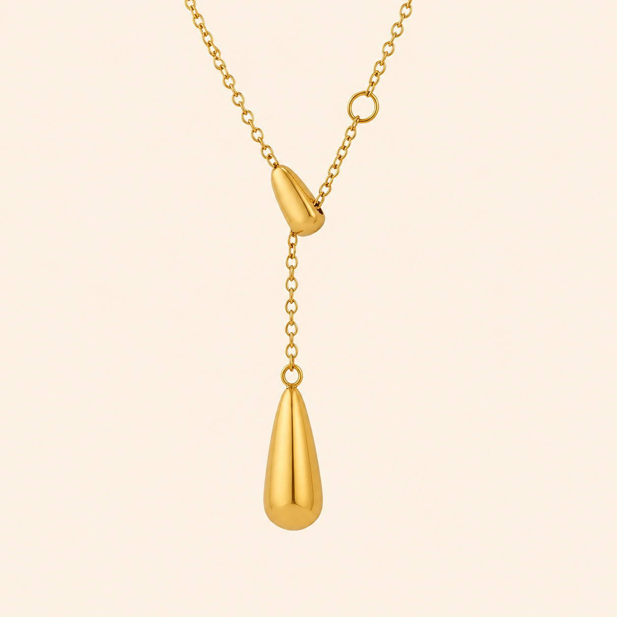 Isla Water Droplet Gold Necklace