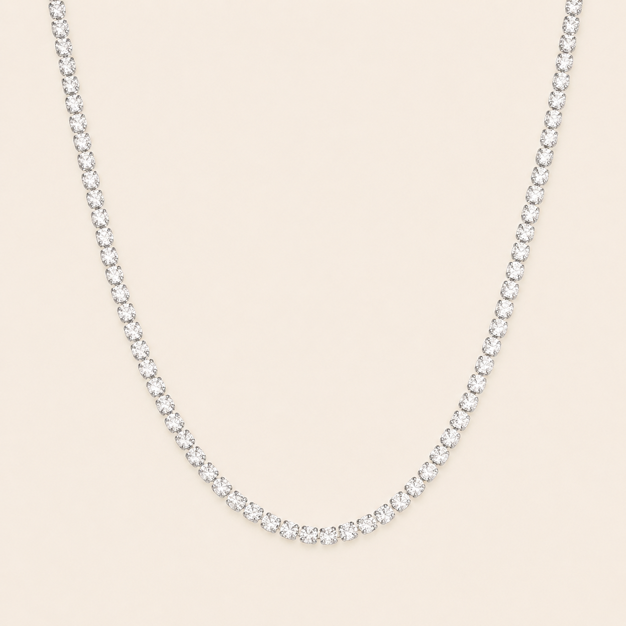 Zuri Silver Tennis Necklace