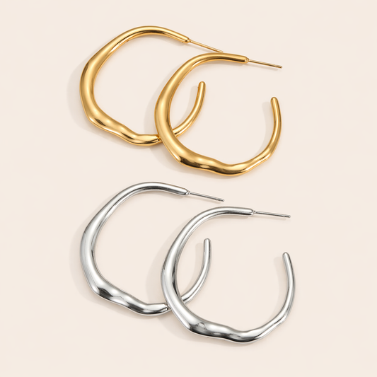 Ripple Hoop Earrings