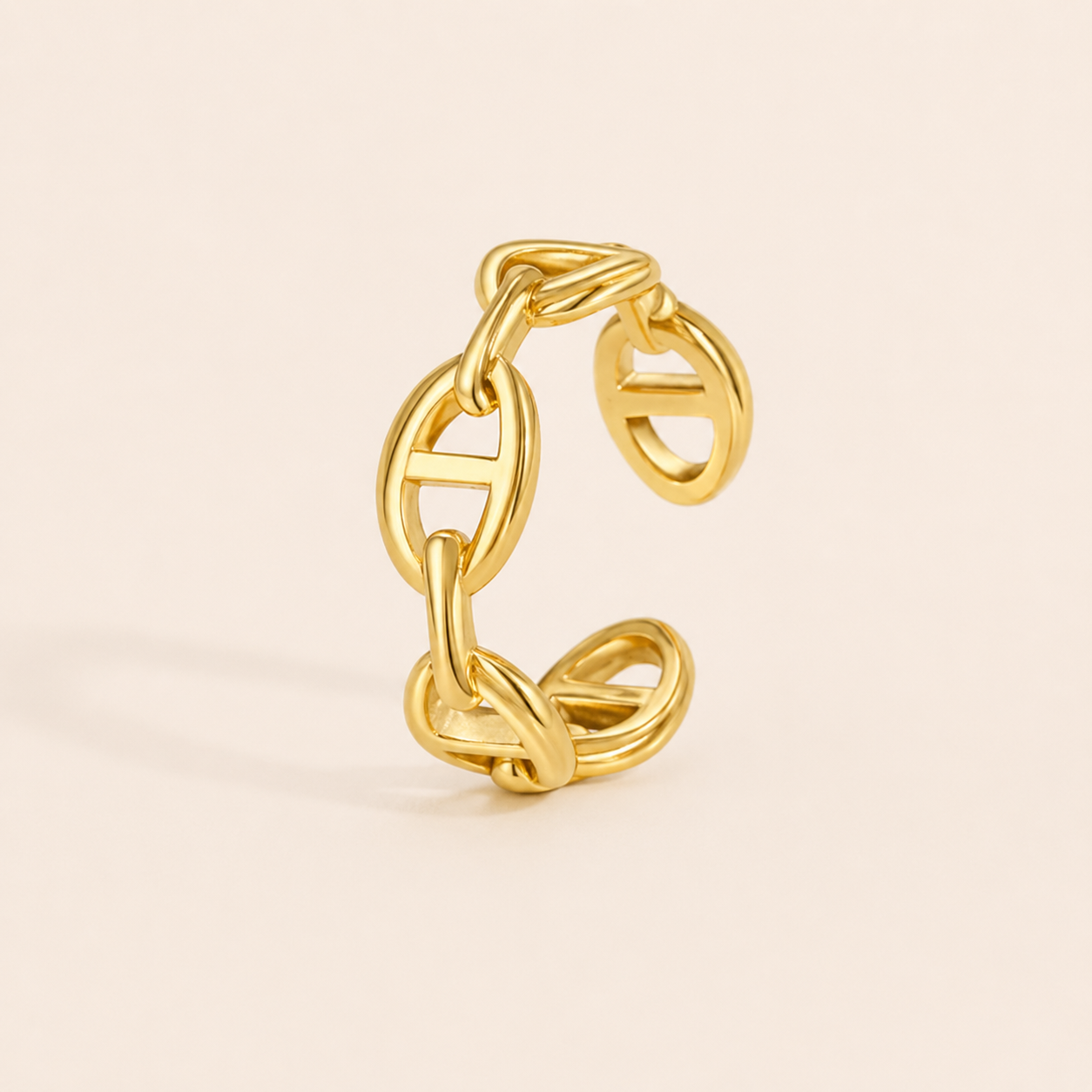 Gold Linked Adjustable Ring