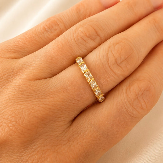 Daisy Gold Zircon Ring