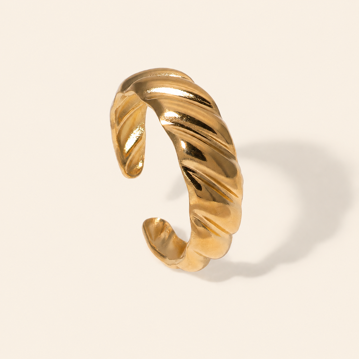 Gold Aura Adjustable Ring