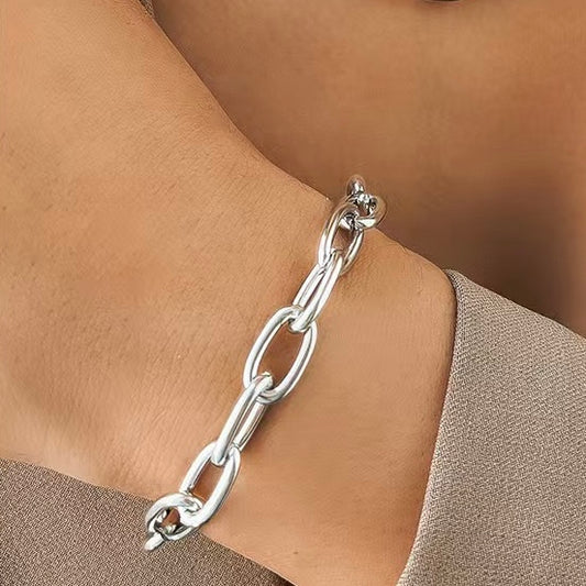 Chloe Silver Chunky Chain Bracelet
