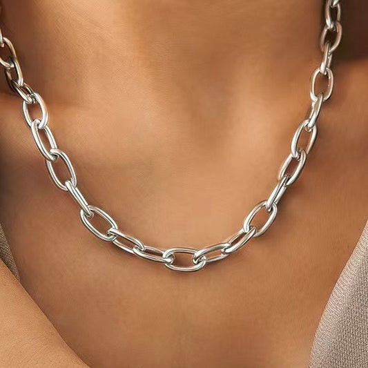 Chloe Silver Chunky Chain Necklace