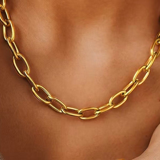 Chloe Chunky Gold Chain Necklace